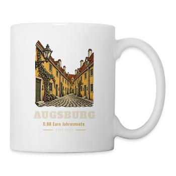 Augsburg 0,88 Euro Jahresmiete - Tasse - Weiß - Rechts