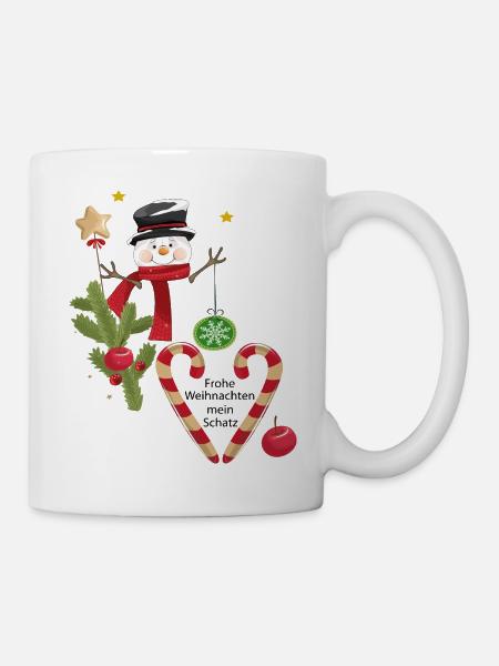 Frohe Weihnachten mein Schatz - Tasse - Weiß