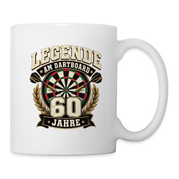 LEGENDE AM DARTBOARD 60 JAHRE Darts Geburtstag - Tasse - Weiß - Rechts