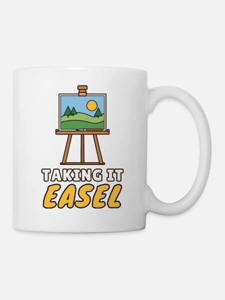 Staffelei nehmen - Tasse - Weiß