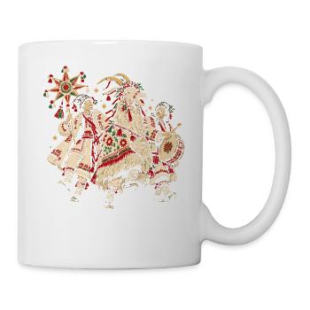 Slawische Weihnachtslieder – Volksziegenparade - Tasse - Weiß - Rechts