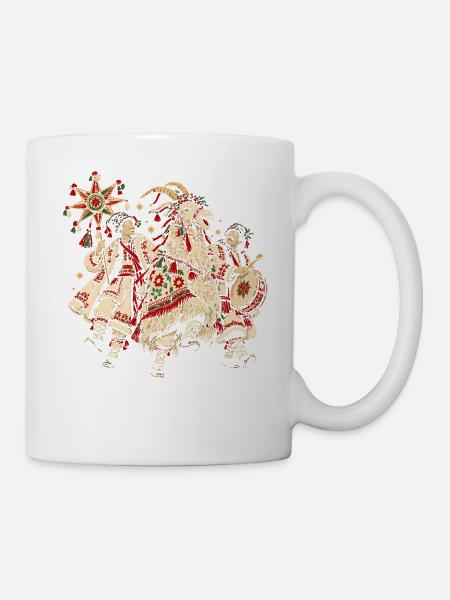 Slawische Weihnachtslieder – Volksziegenparade - Tasse - Weiß