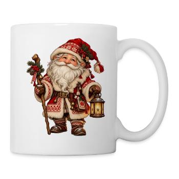 Weihnachts-Domovoi-Slawisches Hausgeist-Design - Tasse - Weiß - Rechts