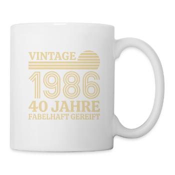 Vintage 1986 40. Geburtstag fabelhaft gereift - Tasse - Weiß - Rechts