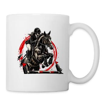 Springreiten - Tasse - Weiß - Rechts