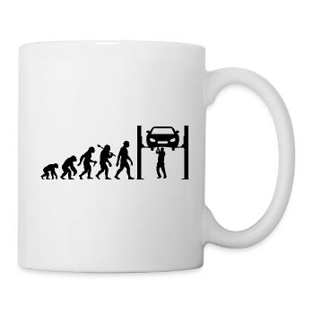 Automechaniker Evolution Für KFZ-Mechaniker - Tasse - Weiß - Rechts