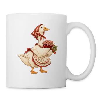 Marmeladen-Baka – Oma Gans im Cottagecore-Stil - Tasse - Weiß - Rechts