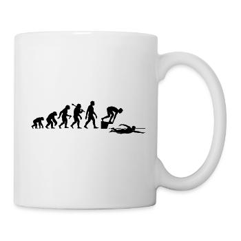 Schwimmer Evolution Schwimmen Für Schwimmlehrer - Tasse - Weiß - Rechts
