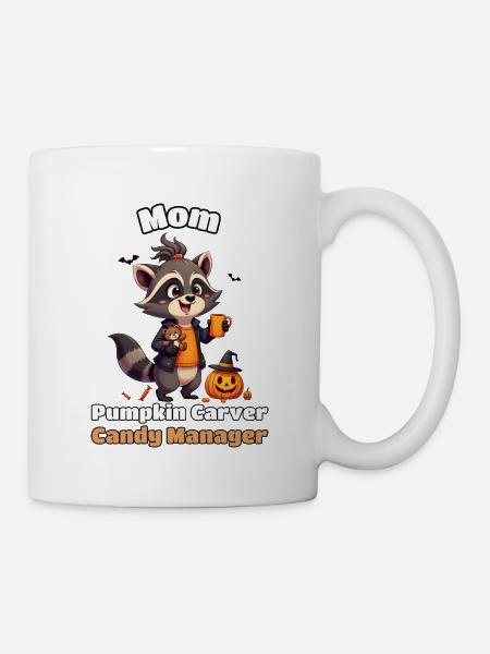 Mom: Pumpkin Carver, Candy Manager - Tasse - Weiß