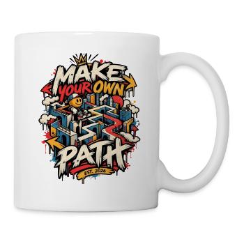 Make Your Own Path Maze Adventure - Tasse - Weiß - Rechts
