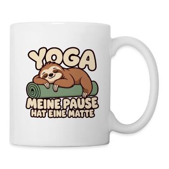 Yoga – Meine Pause hat eine Matte - Tasse - Weiß - Rechts