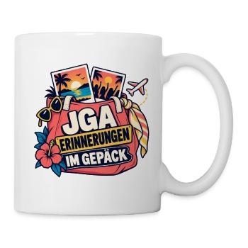 JGA – Erinnerungen im Gepäck - Tasse - Weiß - Rechts