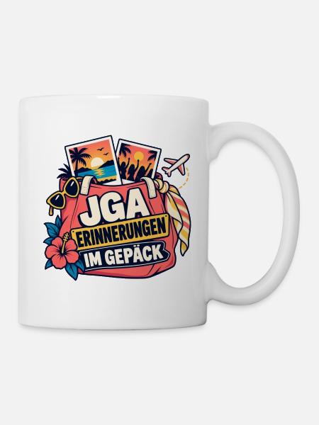 JGA – Erinnerungen im Gepäck - Tasse - Weiß