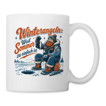 Winterangel Retro Motiv - Tasse - Weiß - Rechts
