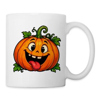 Kürbis Cartoon Halloween - Tasse - Weiß - Rechts