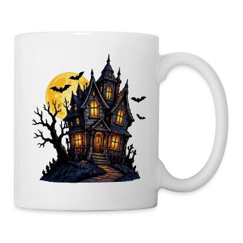 Spukhaus unter Vollmond - Tasse - Weiß - Rechts