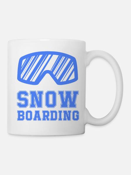 Snowboard Goggle Crest - Tasse - Weiß