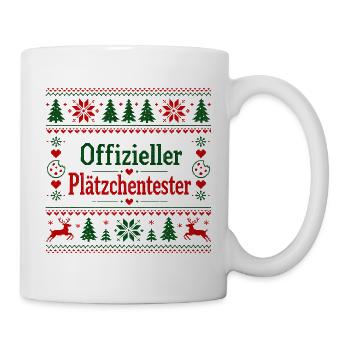 Offizieller Plätzchentester - Tasse - Weiß - Rechts