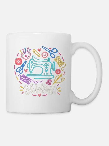 Love Sewing Machine Craft - Tasse - Weiß