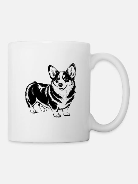 Walisischer Corgi-Hund - Tasse - Weiß