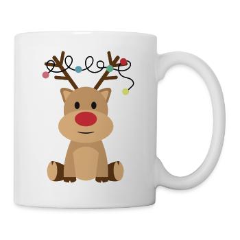 Süßer Weihnachtselch - Tasse - Weiß - Rechts