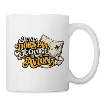 Ich schlafe nicht, ich lade im Flugmodus auf - Tasse - Weiß - Rechts