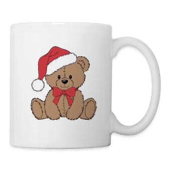 Gemütlicher Weihnachtsteddybär - Tasse - Weiß - Rechts