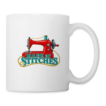 Aus Stichen gemacht: Nähen - Tasse - Weiß - Rechts