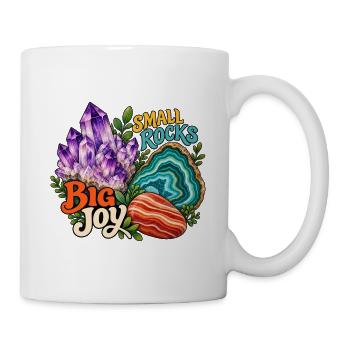 Small Rocks Big Joy: Steine sammeln - Tasse - Weiß - Rechts