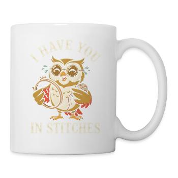 Ich habe dich zum Lachen gebracht, lustige Eule - Tasse - Weiß - Rechts