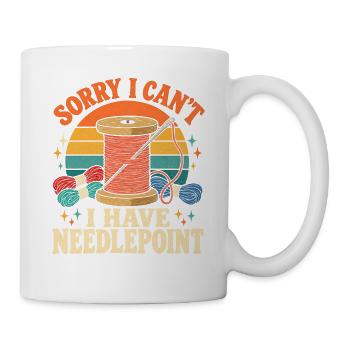 Tut mir leid, ich kann nicht, ich habe eine Nadelspule - Tasse - Weiß - Rechts