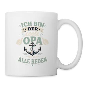 Der coole Opa von dem alle reden - Tasse - Weiß - Rechts