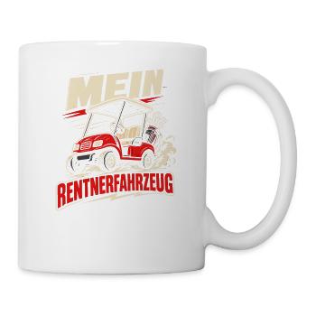 Mein Rentnerfahrzeug Golf Caddy - Tasse - Weiß - Rechts