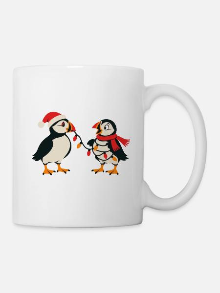 Weihnachts-Papageitaucher – Weihnachten - Tasse - Weiß