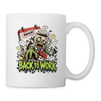 Montagszombie Kaffeealarm - Tasse - Weiß - Rechts