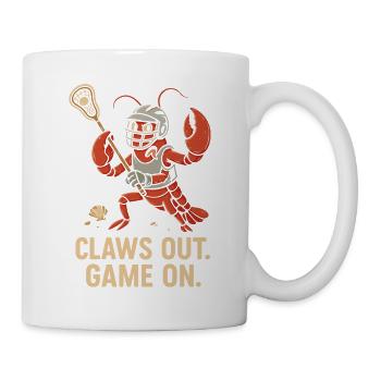 Claws out. Game on - Tasse - Weiß - Rechts