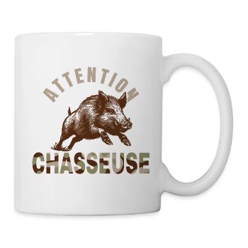 Jagdgeschenk Aufmerksamkeitsjäger - Tasse - Weiß - Rechts