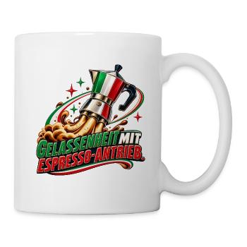 Gelassenheit mit Espresso-Antrieb - Tasse - Weiß - Rechts