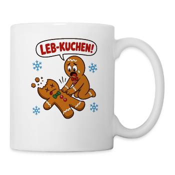 Leb-Kuchen – Weihnachtsfreude - Tasse - Weiß - Rechts