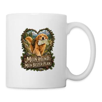 Mein Hund. Mein bester Plan. - Tasse - Weiß - Rechts