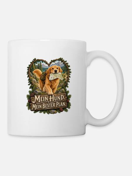 Mein Hund. Mein bester Plan. - Tasse - Weiß
