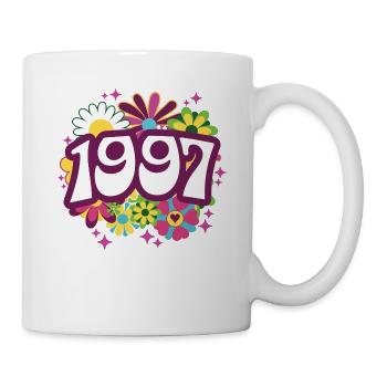 1997 30-jähriges Jubiläum Vintage Woman Flowers - Tasse - Weiß - Rechts