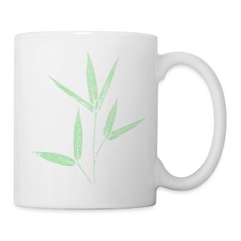 Bambus / Botanische Blätter -  - Tasse - Weiß - Rechts