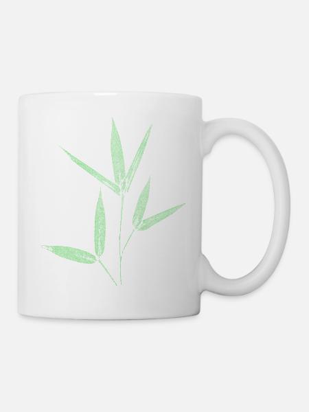 Bambus / Botanische Blätter -  - Tasse - Weiß