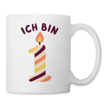1. Geburtstag - Ich bin eins - Tasse - Weiß - Rechts