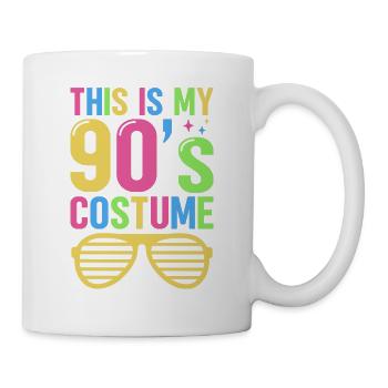 90er Jahre Party Kostüm Retro 90s Mottoparty - Tasse - Weiß - Rechts