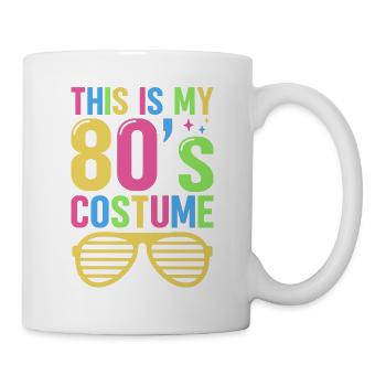 80er Jahre Party Kostüm Retro 80s Mottoparty - Tasse - Weiß - Rechts