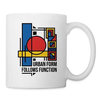 Stadtform folgt Funktion - Tasse - Weiß - Rechts