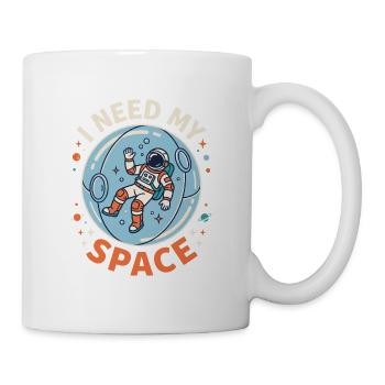 I Need My Space – Astronaut Blase - Tasse - Weiß - Rechts