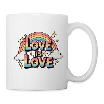 Love Is Love Rainbow - Tasse - Weiß - Rechts
